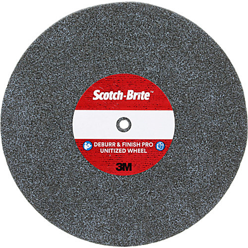 Scotch-Brite Deburr and Finish PRO Unitized Wheel DP-UW 8C Coarse+ 6″ × 1/2″ × 1/2″