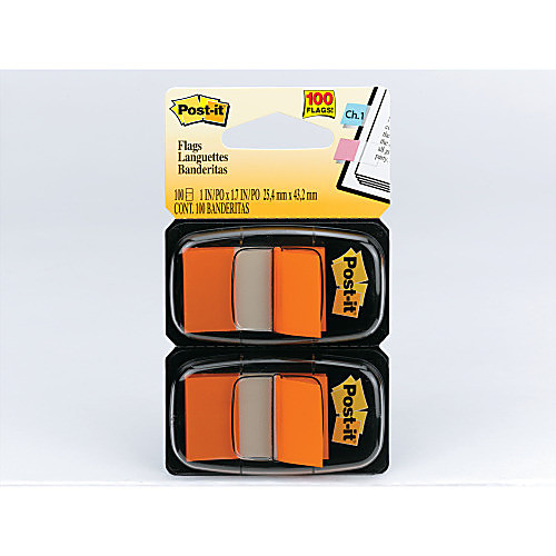 Post-it Flags 680-OE2 1″ × 1.7″ (2.54 cm × 4.31 cm) Orange 2-pk