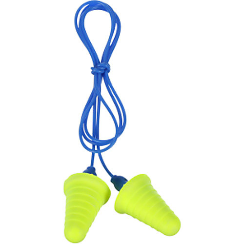 ‎3M E-A-R Push-Ins Earplugs 318-1009 with Grip Rings Corded Poly Bag