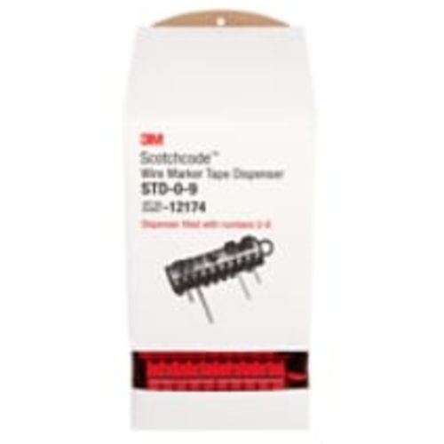 ‎3M ScotchCode Wire Marker Tape Dispenser with Tape STD-0-9 compact design for easy handling