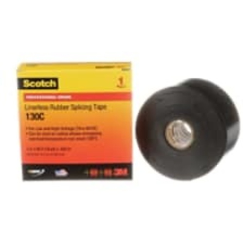 Scotch Linerless Rubber Splicing Tape 130C 2″ × 30 ft Black