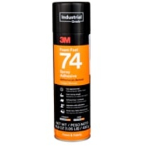 3M Foam Fast Spray Adhesive 74 Orange 24 fl oz Can (Net Wt 16.9 oz) 
 NOT FOR SALE IN CA AND OTHER STATES