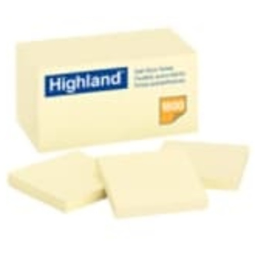 ‎Highland Notes 6549-18 3″ × 3″ (7.62 cm × 7.62 cm) Yellow