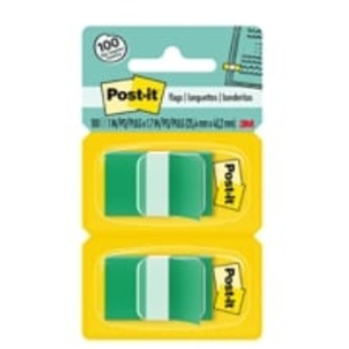 Post-it Flags 680-GN2 1″ × 1.7″ (2.54 cm × 4.31 cm) Green 2-pk