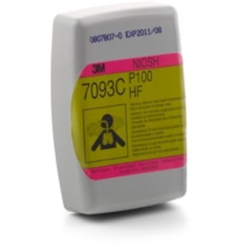 3M Hydrogen Fluoride Cartridge/Filter 7093C P100 with Nuisance Level Organic Vapor and Acid Gas Relief