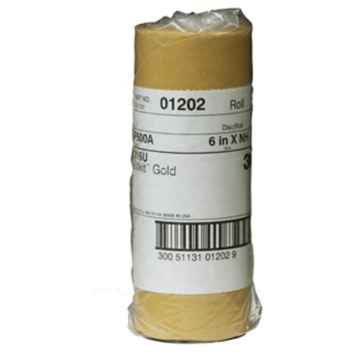 3M™ Stikit™ Gold Disc Roll, 01202, 6 in, P500, 75 discs per roll, 6
rolls per case