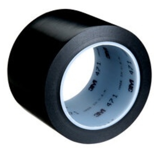 3M Vinyl Tape 471 Black 3″ × 36 yd 5.2 mil