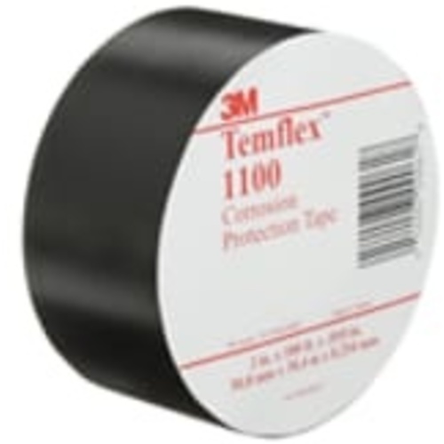 3M Temflex Vinyl Corrosion Protection Tape 1100 2″ × 100 ft Printed Black