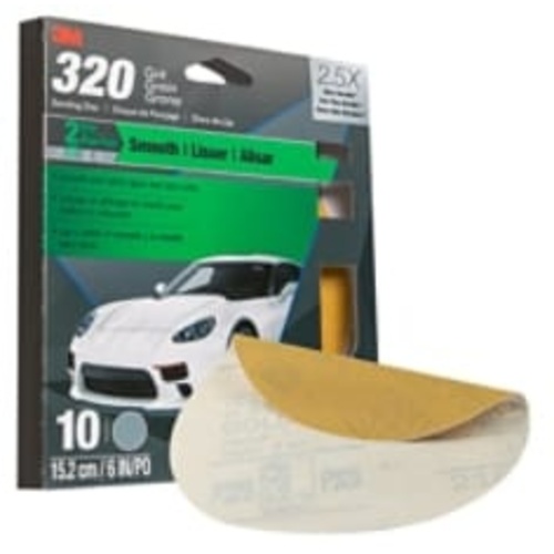 3M™ Sanding Discs with Stikit™ Attachment 10 Pack, 31446, 6 in, 320
grit, 10 packs per case