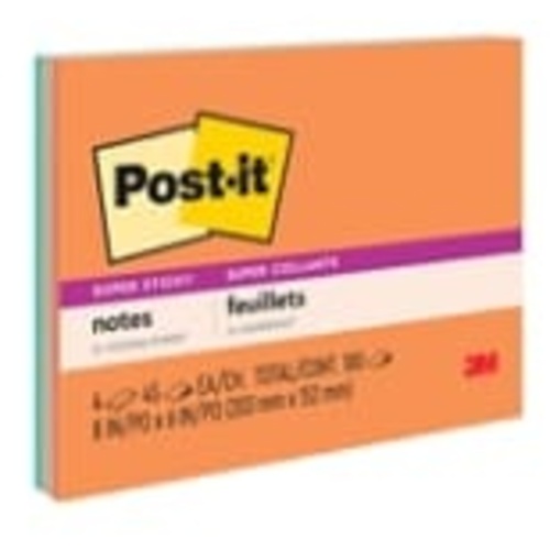 Post-it Super Sticky Notes 6845-SSP 8″ × 6″ (203 mm × 152 mm) Rio de Janeiro Collection Lined