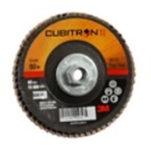 ‎3M Cubitron II Flap Disc 967A 80+ T29 Quick Change 4″ × 3/8″-24