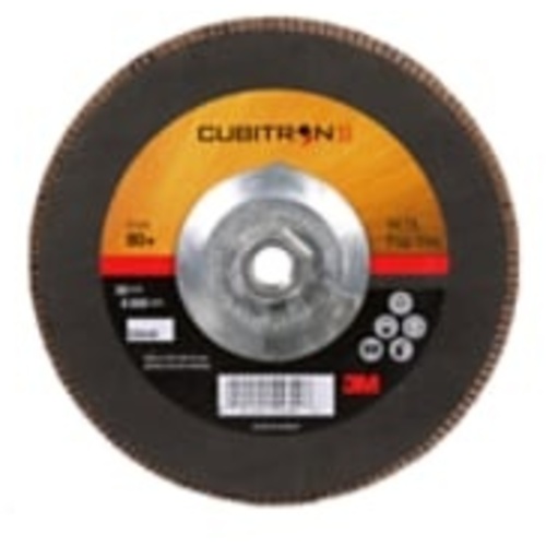 ‎3M Cubitron II Flap Disc 967A 80+ T27 Quick Change 7″ × 5/8″-11 Giant