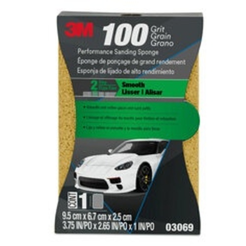 ‎3M Performance Sanding Sponge 03069 1 inch × 2-5/8 inch 100 Grit