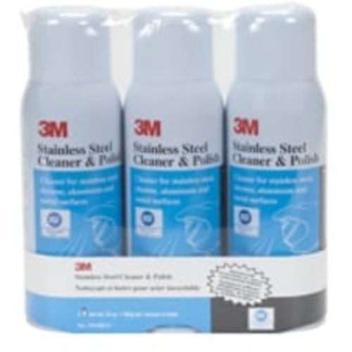 3M Stainless Steel Cleaner & Polish 59158CC 10 Oz Aerosol 3 Pack