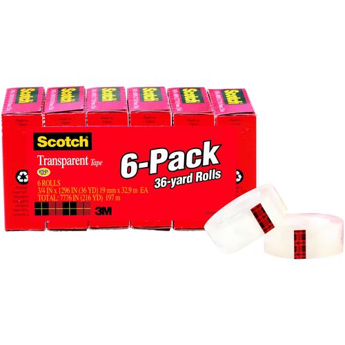 ‎Scotch Tape 600-6PK 3/4″ × 1296″