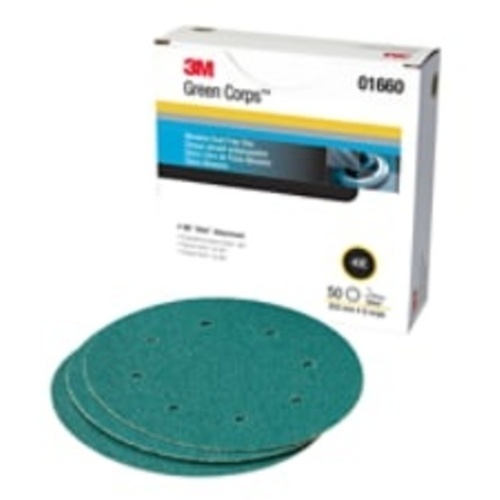 3M™ Green Corps™ Stikit™ Production Disc Dust Free, 01660, 8 in, 40, 50
discs per carton, 5 cartons per case