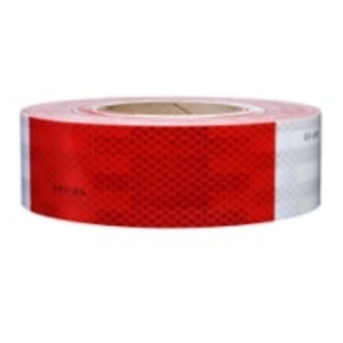 ‎3M Diamond Grade Conspicuity Markings 983-326 Red/White 28420 2″ × 50 yd 1/Carton kiss-cut every 12″