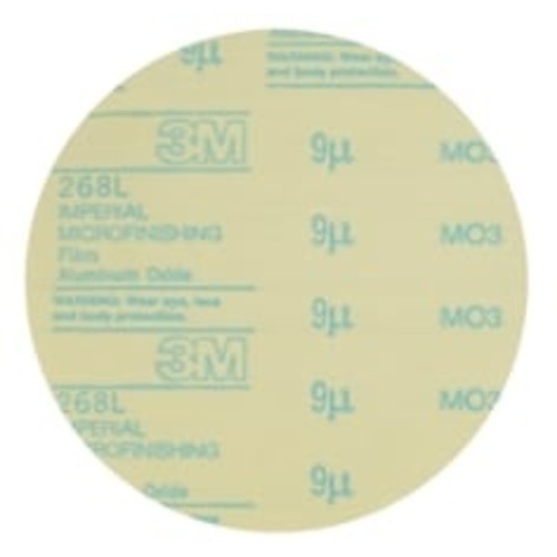 3M™ Hookit™ Microfinishing Film Disc 268L, 30 Mic, Type D, 6 in × 11/16
in, D/F 8HL, Die 600KE