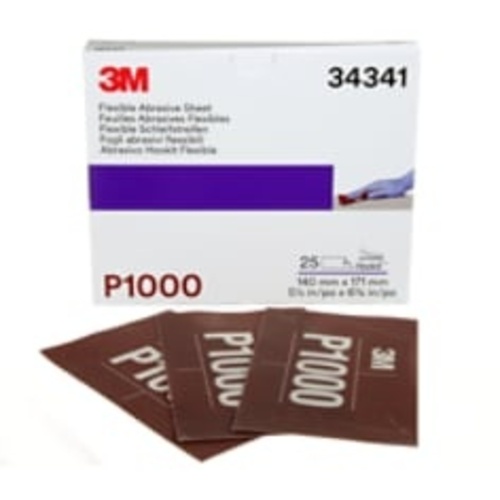 3M Hookit Flexible Abrasive Sheet 34341 P1000 5.5″ × 6.8″