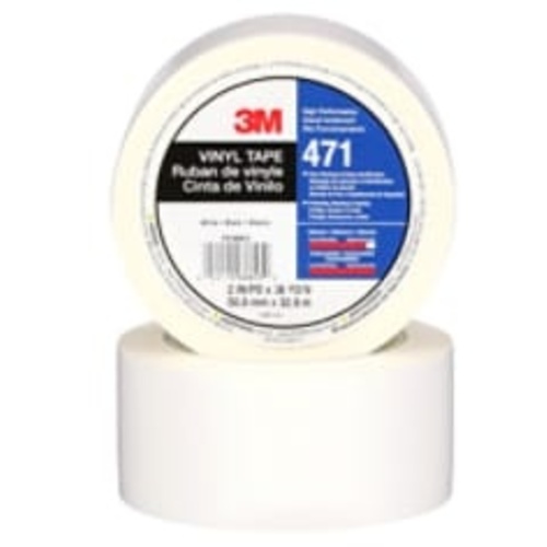 3M Vinyl Tape 471 White 2″ × 36 yd 5.2 mil 
Individually Wrapped Conveniently Packaged