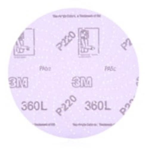 3M Xtract™ Hookit™ Film Disc 360L, 6 in P220, 100 per inner 500 per case