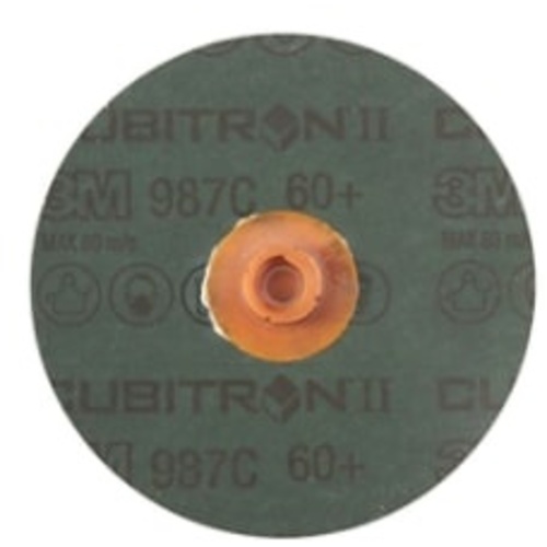 3M™ Cubitron™ II Roloc™ Fibre Disc 987C, 60+, TS, 4 in, Die RS400BB, 25
per inner, 100 per case