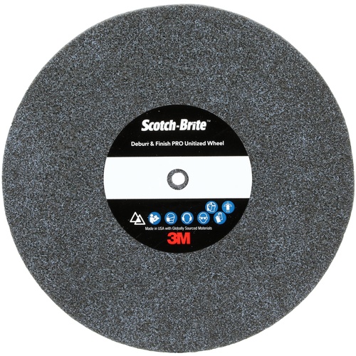 Scotch-Brite Deburr and Finish PRO Unitized Wheel 6″ × 1″ × 1″ 8C CRS+