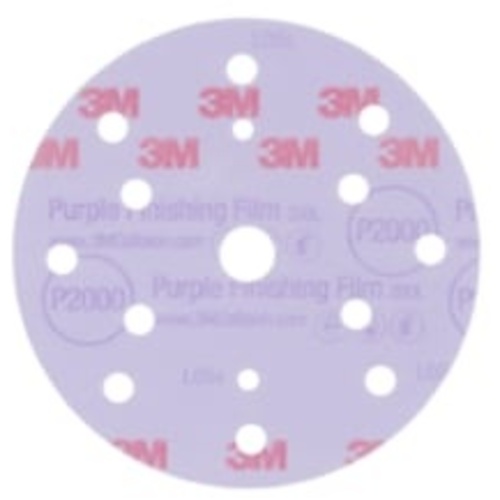 3M™ Hookit™ Finishing Film Abrasive Disc 260L, 51304, 6 in, Dust Free,
P2000, 50 discs per carton, 4 cartons per case
