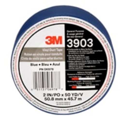 3M Vinyl Duct Tape 3903 Blue 2″ × 50 yd 6.5 mil 2 
Individually Wrapped Conveniently Packaged