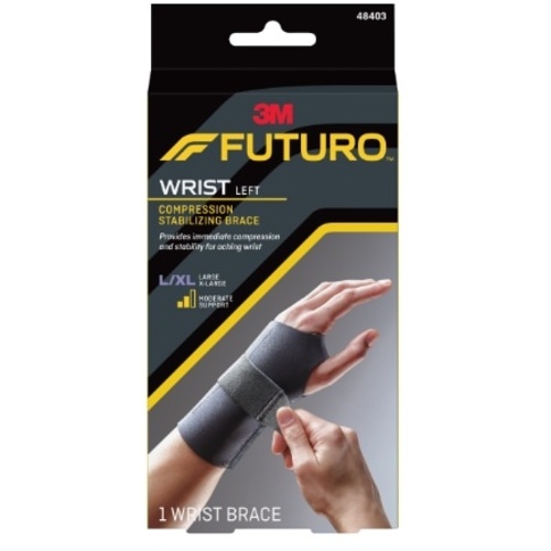 FUTURO Compression Stabilizing Wrist Brace 48403ENR Left Hand Large/Extra-Large