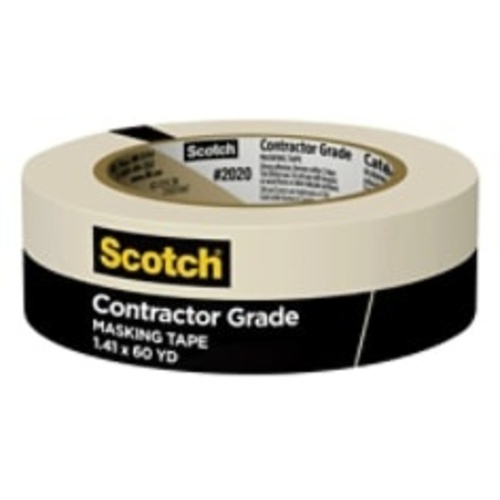 ‎Scotch Contractor Grade Masking Tape 2020-36AP 1.41″ × 60.1 yd (36mm × 55m)