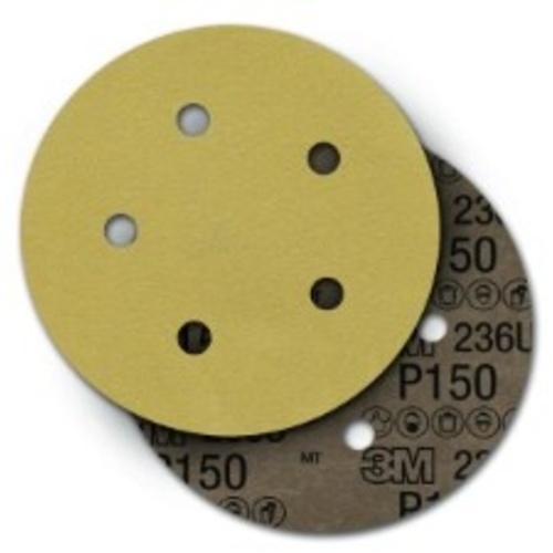 3M™ Hookit™ Paper Disc 236U, P220 C-weight, 5 in x NH, D/F 5HL, Die
500FH