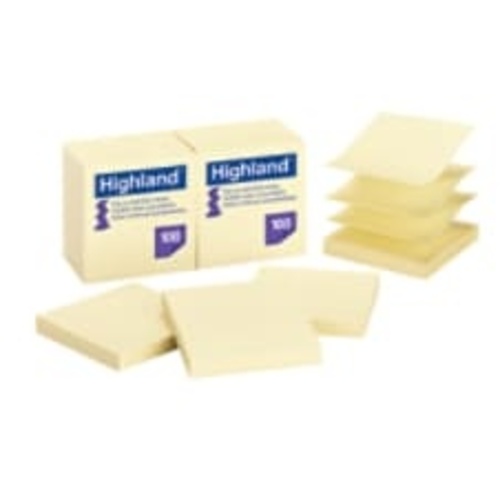 Highland Pop-up Self Stick Notes 6549-PuY 3″ × 3″ (7.62 cm × 7.62 cm)