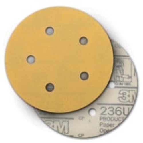 3M™ Hookit™ Paper Disc 236U, P80 C-weight, 5 in x NH, D/F 5HL, Die
500FH, 50 per inner, 250 per case