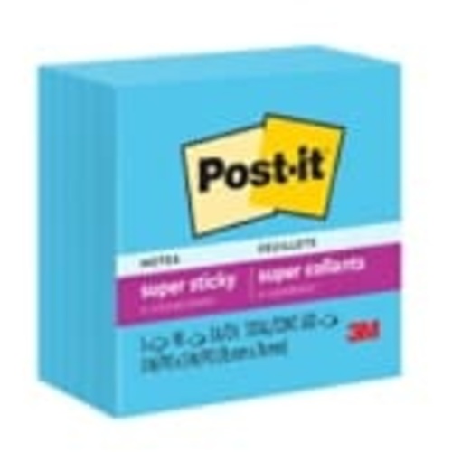‎Post-it Super Sticky Notes 654-5SSBE 3″ × 3″ (76 mm × 76 mm) Electric Blue