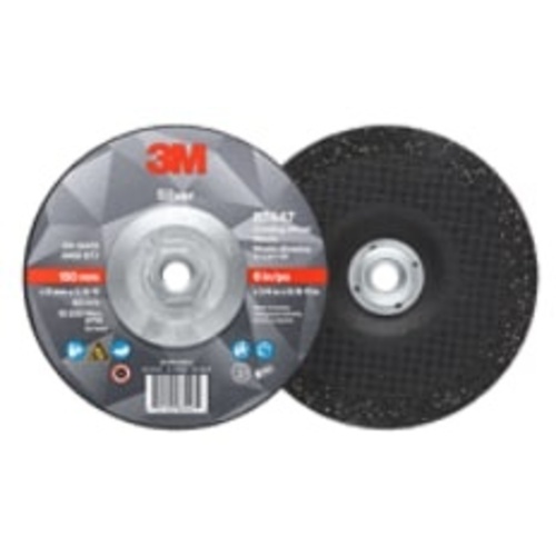 ‎3M Silver Depressed Center Grinding Wheel 87447 T27 Quick Change 6 × 1/4 × 5/8-11