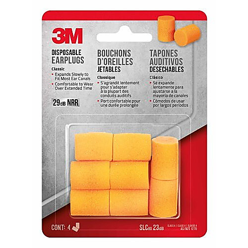 3M Disposable Classic Earplugs 90580H4-C