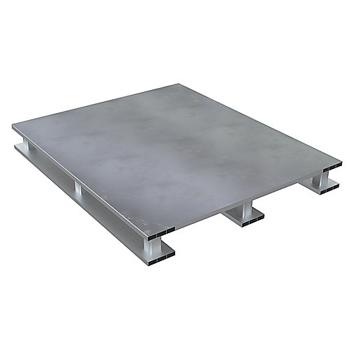 Hvy Duty Alum Solid Top Pallet 4K42 × 48 Skid Bottom
