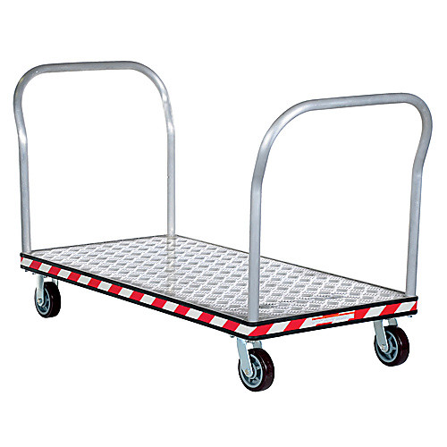 Alum Treadplate Platform Trk 30 × 57 Dual Hdl