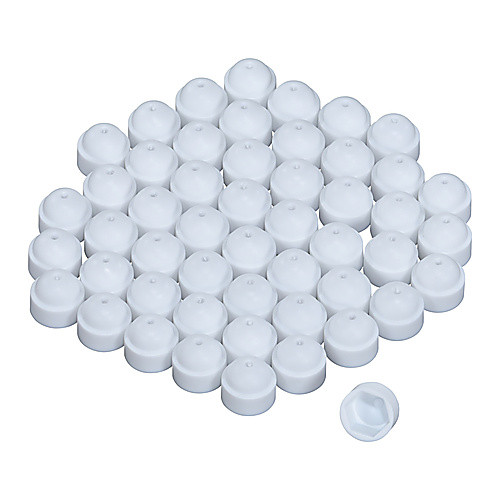 WHITE PLASTIC BOLT CAPS PACK OF 3/8 IN