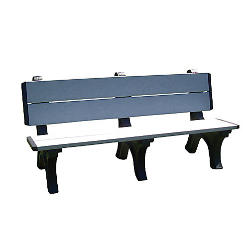 Bench Deluxe Backed 2872 Bk Leg Gray Seat