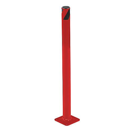 Steel Pipe Safety Bollard 24″ × 1.75″ Red