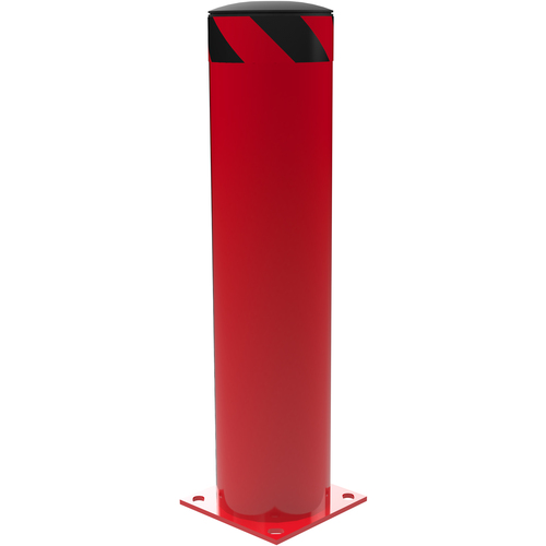 Steel Pipe Safety Bollard 36″ × 8.5″ Red