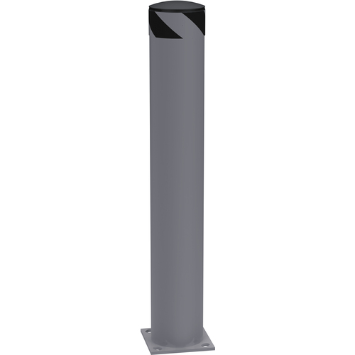 Steel Pipe Safety Bollard 42″ × 6.5″ Gray