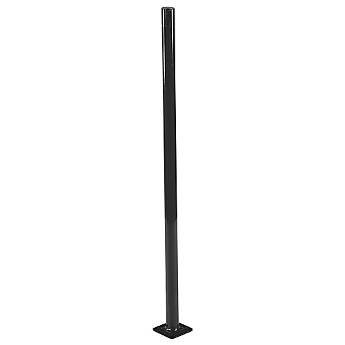 Steel Pipe Safety Bollard 48″ × 1.75″ Black