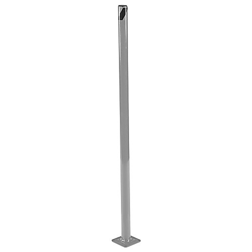 Steel Pipe Safety Bollard 48″ × 1.75″ Gray