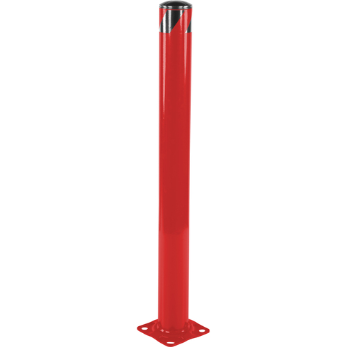 Steel Pipe Safety Bollard 48″ × 4.5″ Red