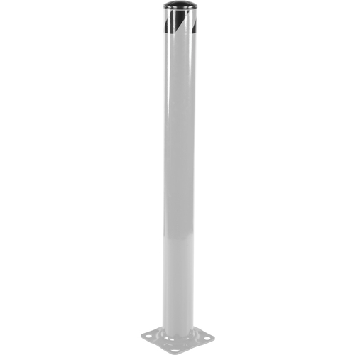 Steel Pipe Safety Bollard 48″ × 4.5″ Silver