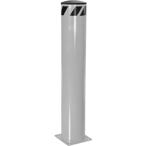 Steel Pipe Safety Bollard 48″ × 8.5″ Silver