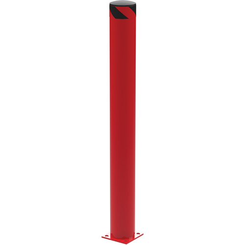 Steel Pipe Safety Bollard 62″ × 6.5″ Red